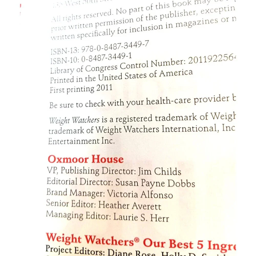 Our Best 5 Ingredient 15 Minute Recipes‎ by Inc. Staff Weight Watchers...2011
